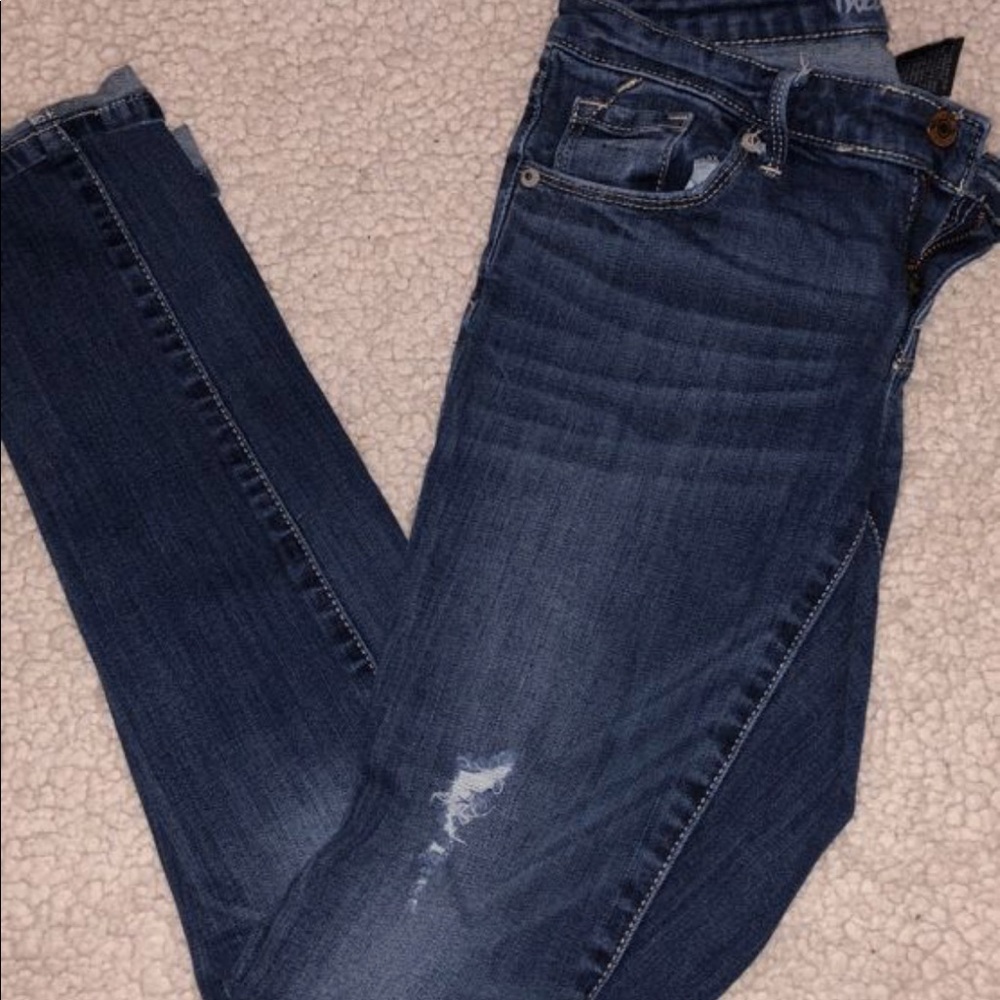 Denim Skinny Jeans Distressed